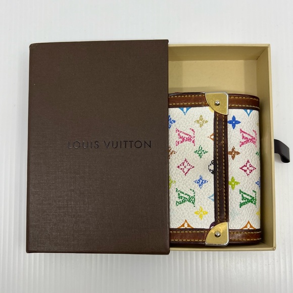 Louis Vuitton White Multicolore Porte Monnaie Plat Coin Purse - Picture 11 of 11